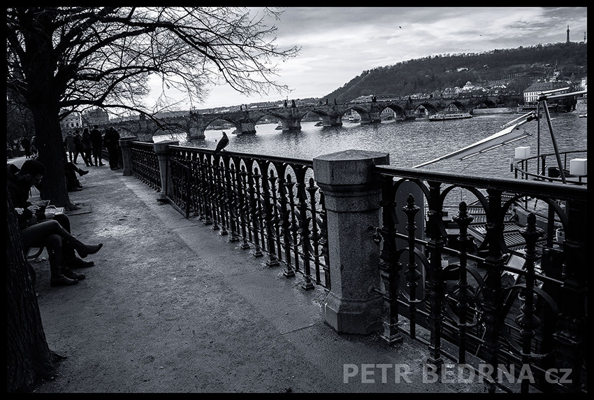 Karlův most, Vlatava, Petřín, Alšovo nábřeží, Marina Ristorante, Praha