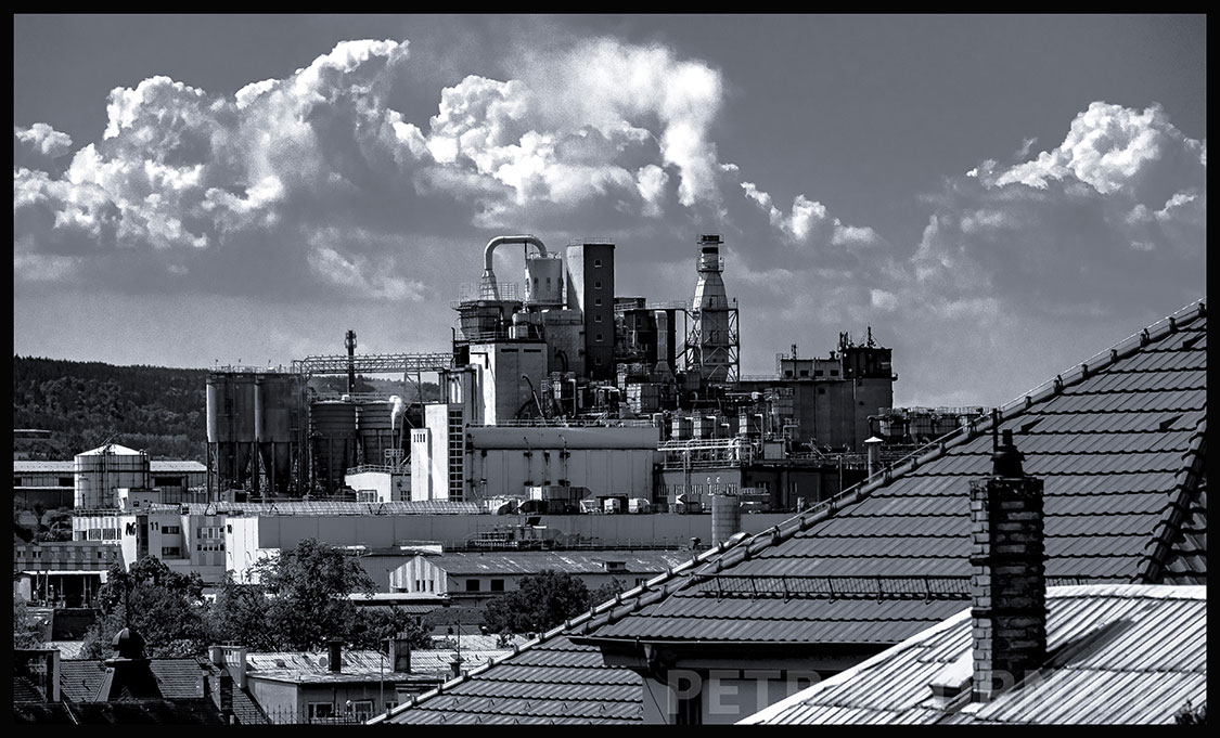 Továrna Procter & Gamble Rakona, Rakovník, mraky, obloha, Česko