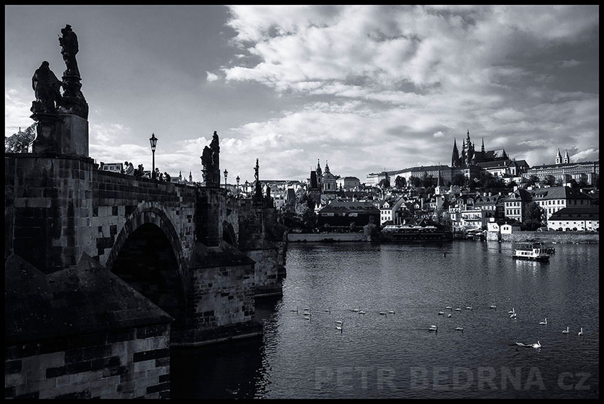 Karlův most, Pražský hrad, Vltava, Praha