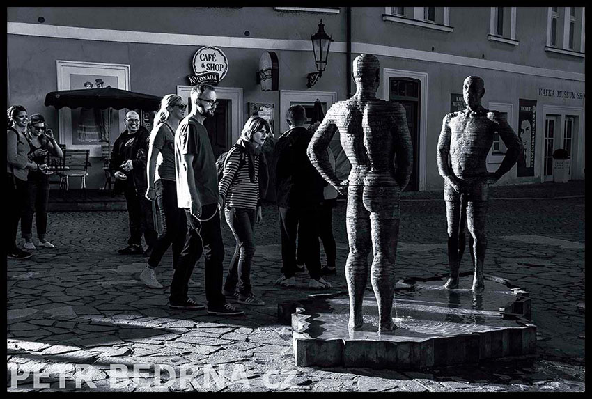 Čurající fontána, David Černý, Malá Strana, Hergetova cihelna, Praha