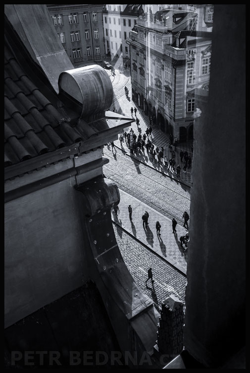 Malostranské náměstí z Malostranské besedy, Praha - Malá Strana, historické budovy, street foto, ulice, Česko
