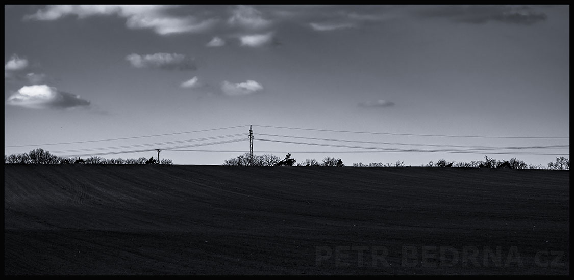 Jezci na obzoru, Běloky, Kladno, stromy, mraky, okolí, obzor, příroda, Česko