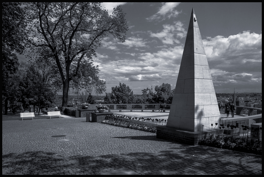 Pyramida, zahrada Na Valech, Pražský hrad, 2021, Plečnikova vyhlídka, Praha