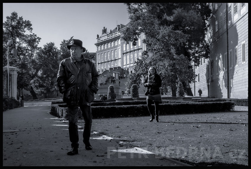 Rajská zahrada, zahrada Na valech, Praha, Pražský hrad, street foto, postavy, park, historické budovy, Česko