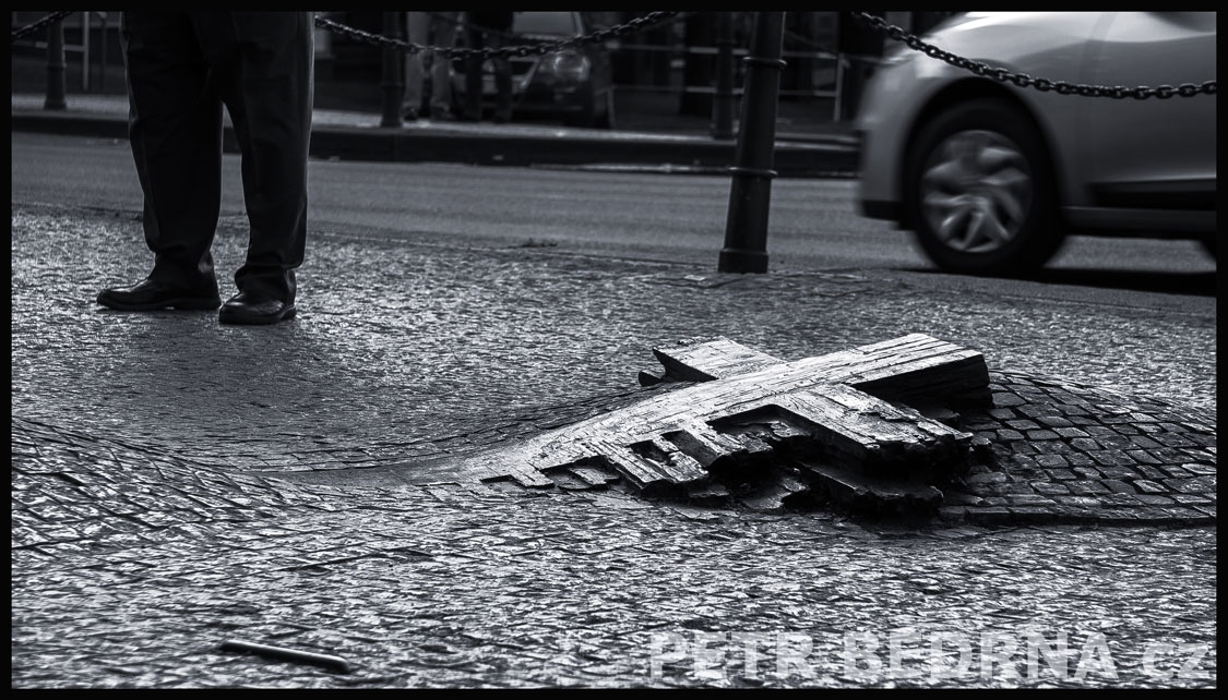 Pomník Jana Palacha a Jana Zajíce, plus jeden, Václavské náměstí, Praha, street foto, ulice, Česko