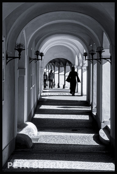 Dům U Zlatého lva - černá čarodějka, Praha, Pohořelec, street foto, historické budovy, Česko
