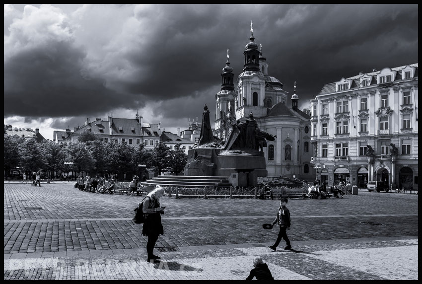 Pomník mistra Jana Husa a děti, Praha, Staroměstské náměstí, street foto, kostely, historická památka, Česko