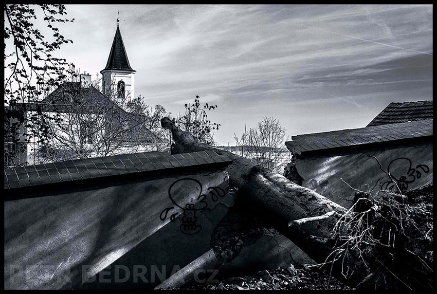 Padlý strom, Liboc, Kostel sv. Fabiána a Šebestiána, obora Hvězda, Praha