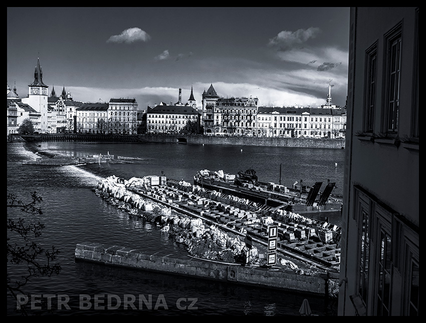 Staroměstský jez, Novotného lávka, Praha, Staré Město